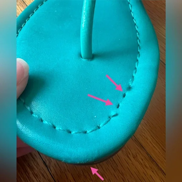 Tory Burch Turquoise Patent Leather Miller Sandals - Picture 6 of 10